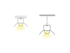 ALU-9538 Aluminum Channel - Surface / Hanging mount - For Strips Up To 25mm - Silver - 1m / 2m