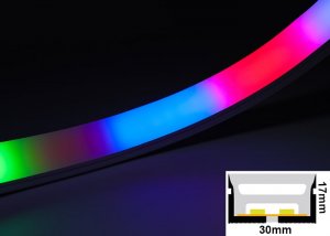 DMX Addressable RGBW Neon LED Flex - Top Bend Digital Neon Flex - IP67 - 30*17mm Wide - 24V - 5m