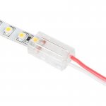 Solderless Clamp-On LED Strip Light to Wire - 8mm Single Color Strips - 22 AWG