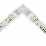 Solderless Clamp-On L Connector for 10mm Single Color LED Strip Lights