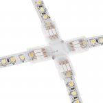 Solderless Clamp-On Cross Connector for 10mm Tunable White LED Strip Lights