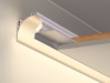 ALU-7651 Drywall LED Aluminum Channel - Recessed - For Strips Up To 12mm - 1m / 2m - Frosted Lens