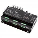 12-Channel LED DMX512 and RDM Digital Decoder and Master - 5 A/CH - Digital Display - 12-24 VDC