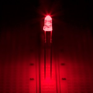 3mm Red LED - 625nm - T1 Through Hole LED w/ 20 Degree Viewing Angle