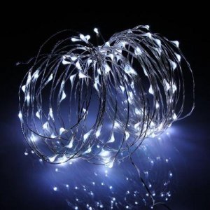 BLOWOUT 33 FT | 100 Cool White LED Waterproof Micro Fairy String Lights with AC Plug-In Power