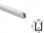 ALU-078-1-R LED Aluminum Channel - Recessed - For Strips Up To 5mm - Silver - 1m / 2m - Frosted Lens