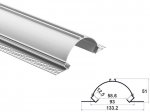 ALU-13350 Drywall LED Aluminum Channel - Recessed - For Strips Up To 12mm - 1m / 2m - Frosted Lens