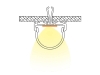 ALU-2401 LED Aluminum Channel - Surface - For Strips Up To 23mm - Silver - 1m / 2m - Frosted Lens