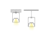 ALU-5575 Aluminum Channel - Surface / Hanging mount - For Strips Up To 60mm - Silver - 1m / 2m - Frosted Lens