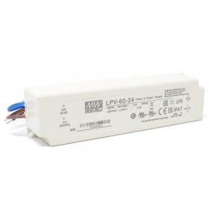 MEAN WELL | LPV-60-24 Power Supply (24V, 60W Constant Voltage Class 2)