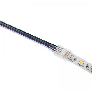 4" Solderless Clamp-On Pigtail Adaptor - 12mm RGBW LED Strip Lights