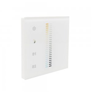 Sunricher 0-10V Dual Colour (CCT) Touch Slider Wall Panel White (Low voltage)