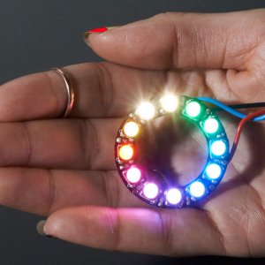 NeoPixel Ring - 12 x 5050 RGBW LEDs w/ Integrated Drivers - Natural White - ~4500K