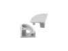 ALU-1002-COR 16 x 16 Wide Rounded Corner Aluminum Channel - Corner - For Strips Up To 10mm - 1m / 2m – Including Diffuser