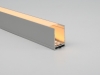 ALU-2540 Aluminum Channel - Surface / Hanging mount - For Strips Up To 17mm - Silver - 1m / 2m - Frosted Lens