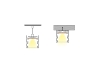 ALU-3535 Aluminum Channel - Surface / Hanging mount - For Strips Up To 23mm - Silver - 1m / 2m - Frosted Lens