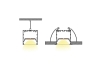 ALU-7676 Aluminum Channel - Surface / Hanging mount - For Strips Up To 55mm - Silver - 1m / 2m - Frosted Lens