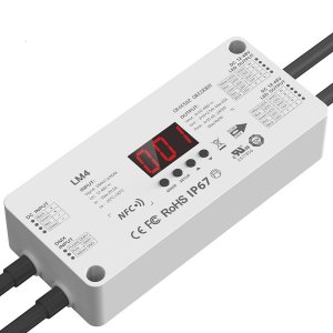 4CH NFC Waterproof DMX/RDM LED Constant Voltage Decoder - 12~48V - LT-LM4