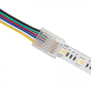 Solderless Clamp-On LED Strip Light to Wire - 12mm RGB + CCT Strips - 22 AWG