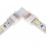 Solderless Clamp-On L Connector for 12mm RGBW LED Strip Lights