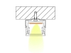 ALU-1610 LED Aluminum Channel - Surface - For Strips Up To 13mm - Silver - 1m / 2m - Frosted Lens