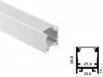ALU-2530 LED Aluminum Channel - Surface - For Strips Up To 20mm - Silver - 1m / 2m - Frosted Lens