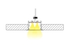 ALU-6535T Drywall LED Aluminum Channel - Recessed - For Strips Up To 40mm - 1m / 2m - Frosted Lens