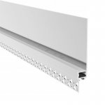 ARC-SGPBX Shadow Gap Plaster in LED Profile - Recessed - For Strips Up To 13mm - Silver - 1m / 2m - Frosted Lens