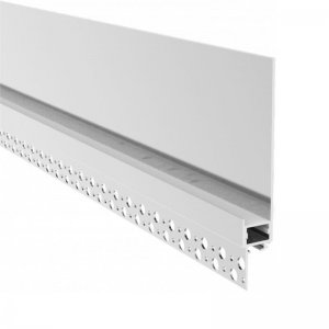 ARC-SGPBX Shadow Gap Plaster in LED Profile - Recessed - For Strips Up To 13mm - Silver - 1m / 2m - Frosted Lens