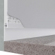 ARC-SGS-M 40mm Shadow Gap Aluminum Channel - Recessed - For Strips Up To 10mm - Silver - 1m / 2m - Frosted Lens