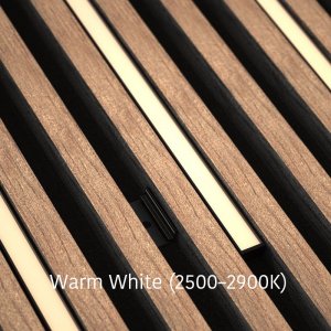 DarkMatters Slat Wall Neon Extra Warm White (2500K-2900K) 2.4 MTR Roll 24V 24W - IP67 Waterproof - Black Silicone Neon Flex Side Bend DM1509