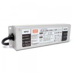 MEAN WELL | ELG-200-24A-3Y Power Supply (24V, 200W Constant Voltage)