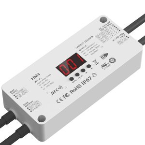 4CH NFC Waterproof DMX/RDM High-voltage LED Decoder - 100-240V - LT-HM4