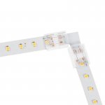 Solderless Clamp-On 'L' Connector - 12mm Single Color LED Strip Lights
