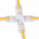 Solderless Clamp-On Cross Connector for 8mm COB LED Strip Lights