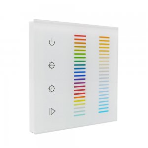 Sunricher DMX 5 x Channel RGB+CCT Double Touch Slider Wall Panel White (Low voltage)