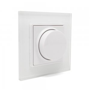 Sunricher RF Single Colour Rotary Switch Wall Panel White (Battery powered)