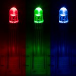 5mm Clear Tri-Color LED - RGB T1 3/4 LED w/ 15 Degree Viewing Angle