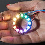 NeoPixel Ring - 12 x 5050 RGBW LEDs w/ Integrated Drivers - Warm White - ~3000K