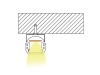 ALU-1106 LED Aluminum Channel - Surface - For Strips Up To 11mm - Silver - 1m / 2m - Frosted Lens