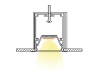 ALU-7075-R LED Aluminum Channel - Recessed - For Strips Up To 29mm - Silver - 1m / 2m - Frosted Lens