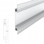 ARC-DSGPB-SI Double Shadow Gap Profile - Recessed - For Strips Up To 10mm - Silver - 1m / 2m - Frosted Lens