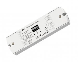 12-48VDC 4 Channel Constant Voltage DMX512 & RDM Decoder D4-L
