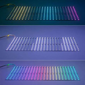 Flexible Addressable RGB LED Backlight Sheet for behind Stone and Glass - 18.9” x 9.5” - 24V - IP20 - XH Pin Connection