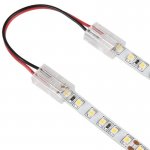 4" Solderless Clamp-On Jumper Connector - 8mm Single Color LED Strip Lights