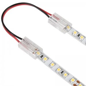 4" Solderless Clamp-On Jumper Connector - 8mm Single Color LED Strip Lights