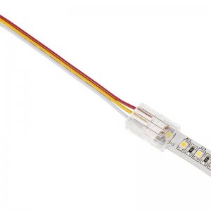 4" Solderless Clamp-On Pigtail Adaptor - 10mm Tunable White LED Strip Lights