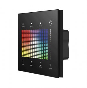 4 Zone RGB 100-240VAC Wall Mounted Touch DALI Panel TD3-4SH