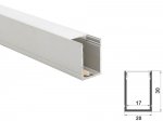 ALU-2030 LED Aluminum Channel - Surface - For Strips Up To 17mm - Silver - 1m / 2m - Frosted Lens