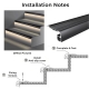 ALU-6528 Stair & Step Aluminum LED Strip Channel for Stairs Lighting